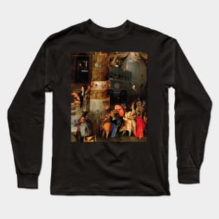 The Temptation of Saint Anthony detail - Hieronymus Bosch Long Sleeve T-Shirt